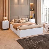 Conjunto Cama Box Casal Lia com Mesa Cabeceira com 3 Gavetas Dumont