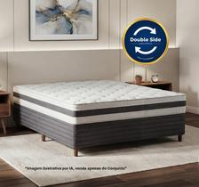 Conjunto Cama Box Casal Reconflex Espuma D45 Max Saúde Premium Double Side até 150kg 188x138x62 Conjunto Cama Box Casal Reconflex Espuma D45 Max Saúde Premium Double Side até 150kg 188x138x62