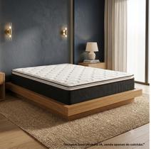 Conjunto Cama Box Casal Reconflex Evolution Molas Ensacadas Pillow Top ate 150kg188x138x74 Conjunto Cama Box Casal Reconflex Evolution Molas Ensacadas Pillow Top ate 150kg188x138x74