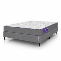 Conjunto Cama Box Casal Smartz: Colchão Acction D33 Firme + Base Box 138x188x Kupon Hipoalergênico