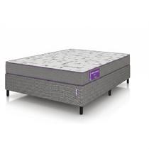 Conjunto Cama Box Casal Smartz: Colchão D20 Acction + Base box 138x188x Macio Hipoalergênico