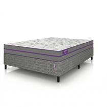 Conjunto Cama Box Casal Smartz: Colchão Espuma D33 Ortopédico 138x188x55 Ortovip