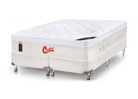 Conjunto Cama Box - Colchão Gold Star Vitagel Euro Molas Pocket One Face Castor Conjunto Cama Box - Colchão Gold Star Vitagel Euro Molas Pocket One Face Castor