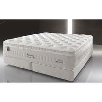 Conjunto Cama Box + Colchão Queen Size Impressione Látex 158x198x68cm Molas Ensacadas - Megasul