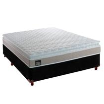 Conjunto Cama Box Com Colchão Casal D33 Real Hellen Preto