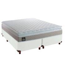 Conjunto Cama Box Com Colchão Queen D33 Real Hellen Branco