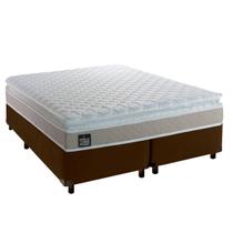 Conjunto Cama Box Com Colchão Queen D33 Real Hellen Marrom