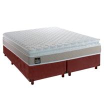 Conjunto Cama Box Com Colchão Queen D33 Real Hellen Marrom Conjunto Cama Box Com Colchão Queen D33 Real Hellen Marrom