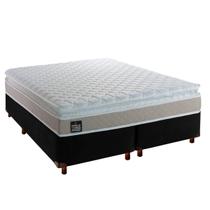 Conjunto Cama Box Com Colchão Queen D33 Real Hellen Preto
