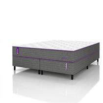 Conjunto Cama Box com Colchão Queen Molas Ensacadas Smartz Denver 158x198x47cm Suporta 110kg por Pessoa Hipoalergênico e Antiácaro