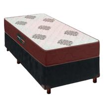 Conjunto Cama Box Com Colchão Solteiro Inova D45 Inovaflex - Cinza Conjunto Cama Box Com Colchão Solteiro Inova D45 Inovaflex - Cinza
