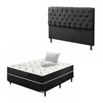 Conjunto Cama Box Conjugada Casal com Cabeceira