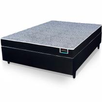Conjunto Cama Box de Casal Ortho Quality confort Firm espuma D28 com altura total de 55 cm Preto Conjunto Cama Box de Casal Ortho Quality confort Firm espuma D28 com altura total de 55 cm Preto