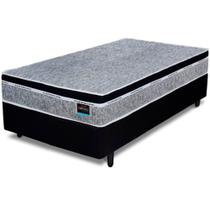 Conjunto Cama Box de Solteiro Ortho Quality Confort Firm com espuma D33 com altura total de 63 cm Preto Conjunto Cama Box de Solteiro Ortho Quality Confort Firm com espuma D33 com altura total de 63 cm Preto