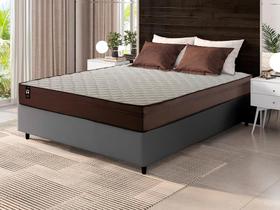 Conjunto Cama Box Espuma Atlanta Marrom Viúva 128x188x62 Conjunto Cama Box Espuma Atlanta Marrom Viúva 128x188x62