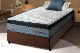 Conjunto Cama Box Espuma Chicago Cinza Solteiro 88x188x57 Conjunto Cama Box Espuma Chicago Cinza Solteiro 88x188x57