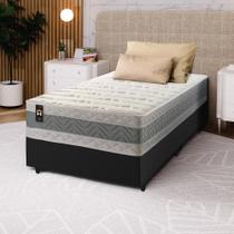 Conjunto Cama Box Espuma Oxford Verde Solteiro 96x203x67