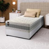 Conjunto Cama Box Espuma Oxford Verde Solteiro 96x203x67