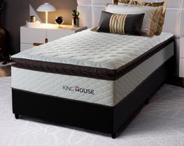 Conjunto Cama Box Espuma San Diego Branco Solteiro 96x203x67