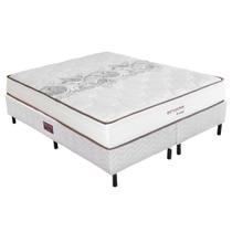 CONJUNTO CAMA BOX FIT QUEEN COLCHÃO DE MOLAS ENSACADAS PRIMOR ORTHOCRIN 158x198x30