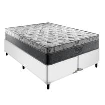 Conjunto Cama Box King Branco Palermo Molas Ensacadas
