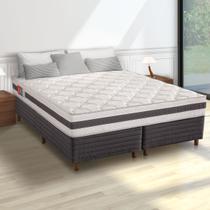 Conjunto cama box king reconflex espuma d45 max saúde premium selado 192 x 203 x 70 Conjunto cama box king reconflex espuma d45 max saúde premium selado 192 x 203 x 70