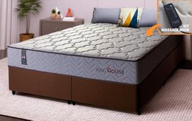 Conjunto Cama Box Magnético King Soft Relax Bege 193x203x63