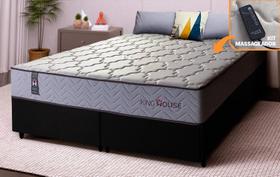 Conjunto Cama Box Magnético King Soft Relax Bege 193x203x63