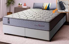 Conjunto Cama Box Magnético King Soft Relax Bege 193x203x63