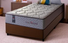 Conjunto Cama Box Magnético Solteiro Soft Relax Bege 96x203x63