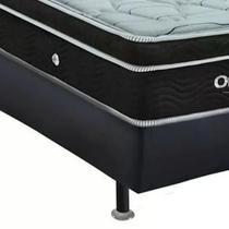 Conjunto Cama Box Ortobom King Elegant Superpocket Molas Ensacadas com Base Preto 186x198x61