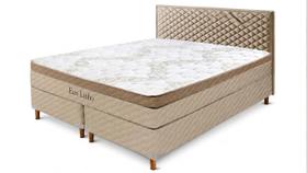 Conjunto Cama Box Paropas Eco-Linho Bege 198X158X62 Conjunto Cama Box Paropas Eco-Linho Bege 198X158X62