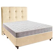 Conjunto Cama Box Perola Casal + Colchão D23 D23 Inducol + Cabeceira