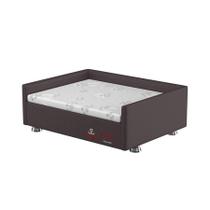 Conjunto Cama Box Pet Sleep Pelmex Luxo Marrom e Branco para Cães e Gatos - Tamanho 1 Conjunto Cama Box Pet Sleep Pelmex Luxo Marrom e Branco para Cães e Gatos - Tamanho 1