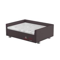 Conjunto Cama Box Pet Sleep Pelmex Luxo Marrom e Branco para Cães e Gatos - Tamanho 2 Conjunto Cama Box Pet Sleep Pelmex Luxo Marrom e Branco para Cães e Gatos - Tamanho 2