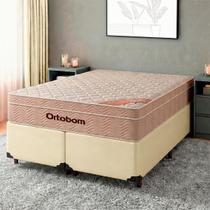 Conjunto Cama Box Queen + Colchão Airtech Ortobom