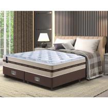 Conjunto Cama Box Queen (Colchão + Box) de Molas Ensacadas Cama inBox Smart 158x198x60 Bege