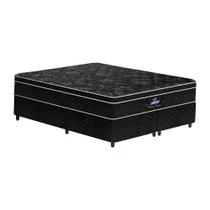 Conjunto Cama Box Queen de Molas Gazin Pérola Negra 158x198 Conjunto Cama Box Queen de Molas Gazin Pérola Negra 158x198