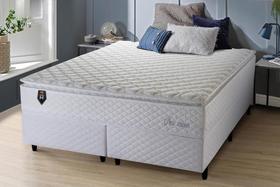 Conjunto Cama Box Queen Size New Moon 158x198x66 Branco c/ Molas Ensacadas Conjunto Cama Box Queen Size New Moon 158x198x66 Branco c/ Molas Ensacadas