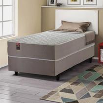 Conjunto Cama Box Solteiro Alpha Special 88x188x60 Bege Molas ensacadas - Hellen Conjunto Cama Box Solteiro Alpha Special 88x188x60 Bege Molas ensacadas - Hellen