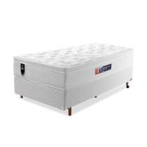 Conjunto Cama Box Solteiro Espuma D33 San Diego One Face 128x188 Branco - King House