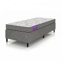 Conjunto Cama Box Solteiro Smartz: Colchão Acction D23 Macio + Base Kupon 78x188x51 Hipoalergênico