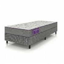 Conjunto Cama Box Solteiro Smartz: Colchão Acction D33 Firme + Base Kupon 88x188x49 Hipoalergênico