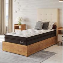 Conjunto Cama Box Solteiro Zoe Com Molas Ensacadas 088x188x62,4cm Yescasa