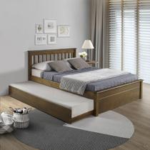 Conjunto Cama Casal Inglesa com Cama Auxiliar em Madeira Maciça Mv Outlet