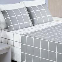 Conjunto Cama Casal King Size Austin Xadrez200Fios Conjunto Cama Casal King Size Austin Xadrez200Fios