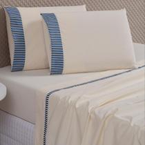 Conjunto Cama Casal King Size Luna 100% Algodão Toque De Seda