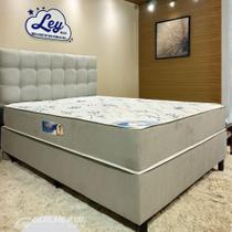 Conjunto Cama Casal Padrão Ley Colchões Isofort Luxo Cinza 188x138 cm Base + Colchão Separados Conjunto Cama Casal Padrão Ley Colchões Isofort Luxo Cinza 188x138 cm Base + Colchão Separados