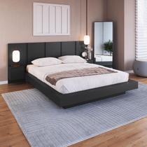 Conjunto Cama Casal Queen com Cabeceira e Mesas de Apoio Zurique CJ075 Art in Móveis