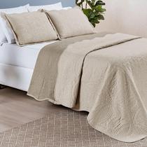 Conjunto Cama Casal Queen Size Glamour Bordada Dupla Face 03